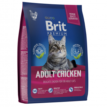 Корм Brit Premium Cat Adult Chicken с курицей для взрослых кошек 400г