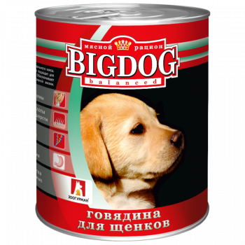 Консервы Зоогурман Big Dog д/щенков говядина 850гр