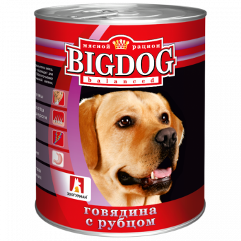 Консервы Зоогурман Big Dog д/собак говядина с рубцом 850гр